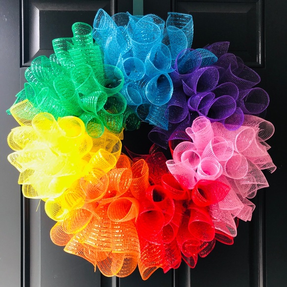 Other - Rainbow Door Wreath